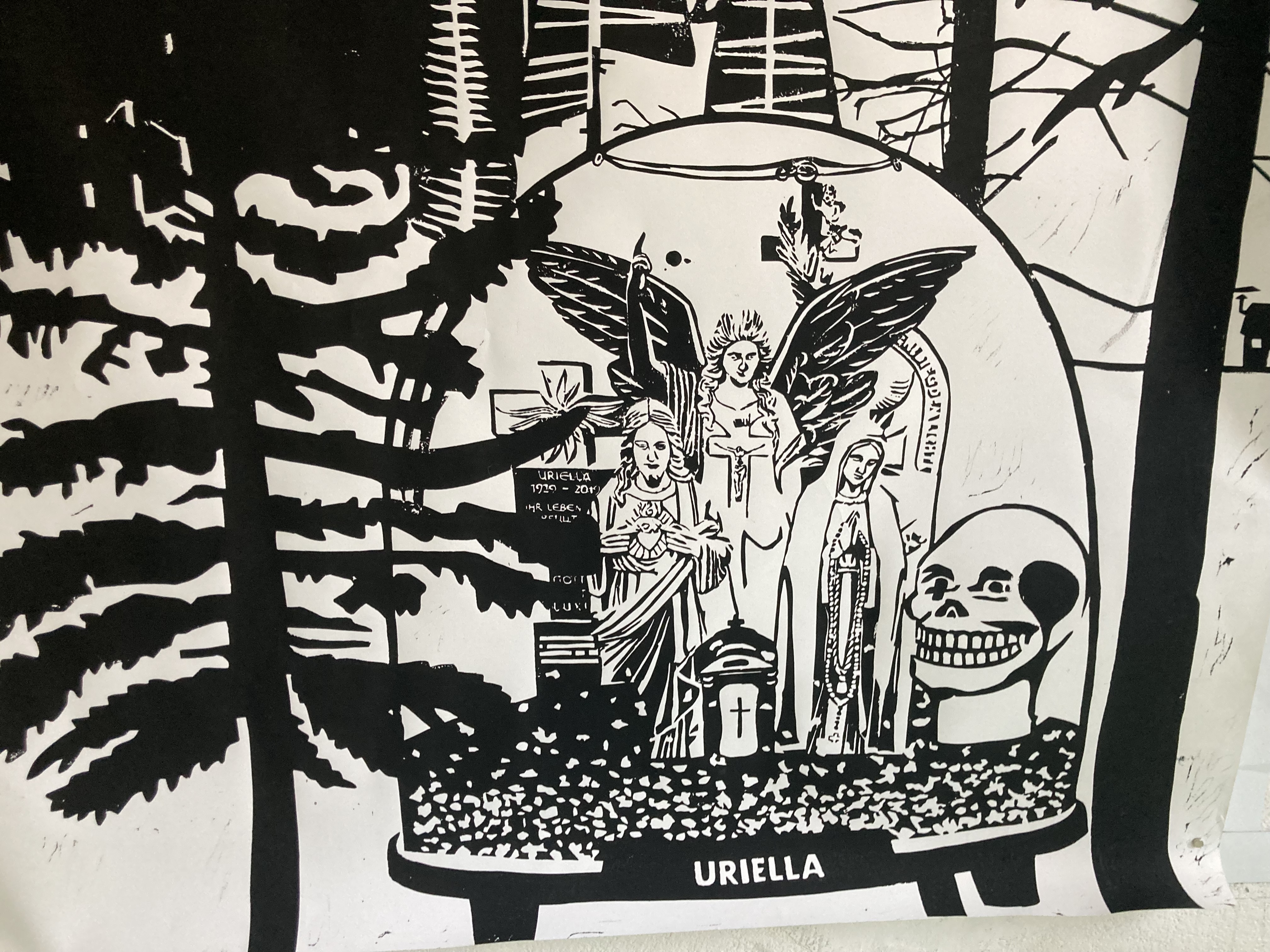 Uriella Linolschnitt